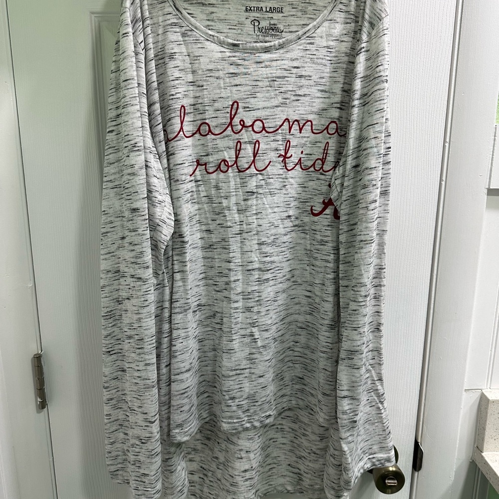 Pressbox Heathered Gray Alabama Roll Tide Long Sleeve